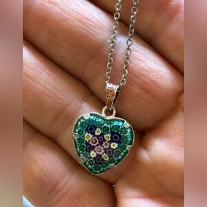 Antica Murrina Veneziana Handmade Glass Heart Pendant